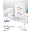 imageAvery Printable Greeting Cards HalfFold 55quot x 85quot Textured White 30 Blank Cards with Envelopes 3378Textured White