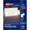 imageAvery Printable Greeting Cards with Envelopes HalfFold 55quot x 85quot Matte White 30 Blank Greeting Cards for Inkjet Printers 0831630 cards