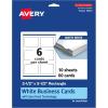 imageAvery Printable Rectangle Cards Sure Feed Technology 25quot x 35quot Matte White Cardstock PrinttotheEdge LaserInkjet Cards 300 TotalMate White