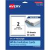 imageAvery Printable Rectangle Cards Sure Feed Technology 5quot x 7quot Matte White Cardstock LaserInkjet Printable 100 Total Great for Invitations and Thank You Messages20 cards
