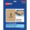 imageAvery Printable Rectangle Tent Cards Sure Feed Technology 2quot x 35quot Kraft Brown Cardstock PrintToTheEdge LaserInkjet Printable 100 Total Great for Table Talkers Promotional Signs and More200 cards