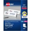 imageAvery Printable Tent Cards with Sure Feed Technology 212quot x 812quot Matte White with Embossed Border 100 Blank Place Cards for Laser and Inkjet Printers 5305White