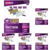 imageThe Mighty Badge by Avery 1quot x 3quot Gold Name Tags 10 ID Badges 80 Inserts for Laser Printers 7120410 badges Pack of 5