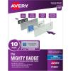 imageThe Mighty Badge by Avery 1quot x 3quot Silver Name Tags 4 ID Badges 32 Inserts for Inkjet Printers 7120110 Badges
