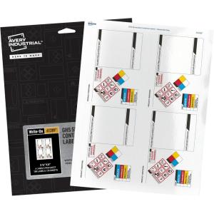 imageAVERY GHS Secondary Container Labels PrePrinted Handwrite Only 35quot x 5quot 100 Labels 61209312 x 5