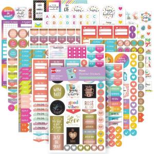 imageAvery  Amy Tangerine Designer Collection Planner Stickers 20 Sticker Sheets 744 Total Weekly Monthly and Daily Accessories for Journals and Calendars 6782Mom Variety Pack