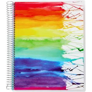 imageAvery  Amy Tangerine Designer Collection Planner Undated 12Month Planner with Stickers 825quot x 975quot Rainbow Paint Design 29880Rainbow Paint