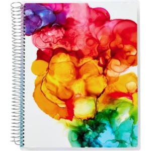 imageAvery  Amy Tangerine Designer Collection Planner Undated 12Month Planner with Stickers 825quot x 975quot Rainbow Paint Design 29880Watercolor Inkblot