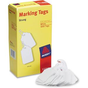 imageAvery 12201 MediumWeight White Marking Tags 2 34 x 1 1116 Box of 1000One Size