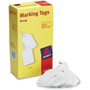 imageAvery 12201 MediumWeight White Marking Tags 2 34 x 1 1116 Box of 1000One Size Pack of 6
