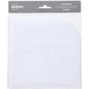 imageAvery Corner Pockets 6quot x 6quot Translucent Files for Planners and Notebooks Adhesive 2 Total 73715