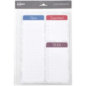 imageAvery Dashboard Planner Accessory 7quot x 9quot DoubleSided Wet and Dry Erase Compatible Reusable Dashboard 24904