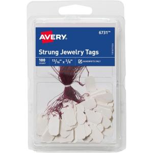 imageAvery Jewelry Tags 08125 x 0375 Inches Pack of 100 67311 Pack