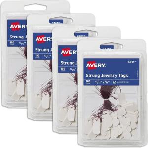 imageAvery Jewelry Tags 08125 x 0375 Inches Pack of 100 67314 Packs