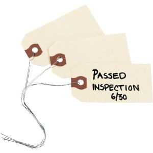 imageAvery Shipping Tags with Wire 115 pt Stock 314quot x 158quot 1000 Manila Hang Tags 12602