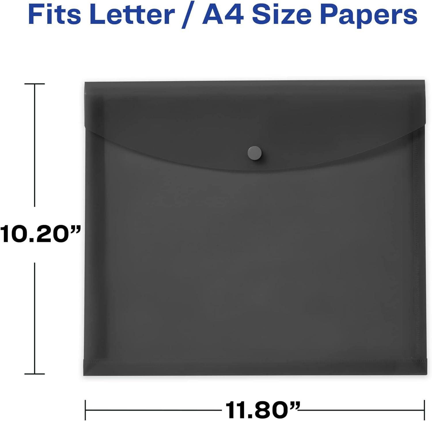 imageAvery Document Holder Envelope Holds 450 LetterA4Size Sheets 4Color 4Pack 73556Assorted