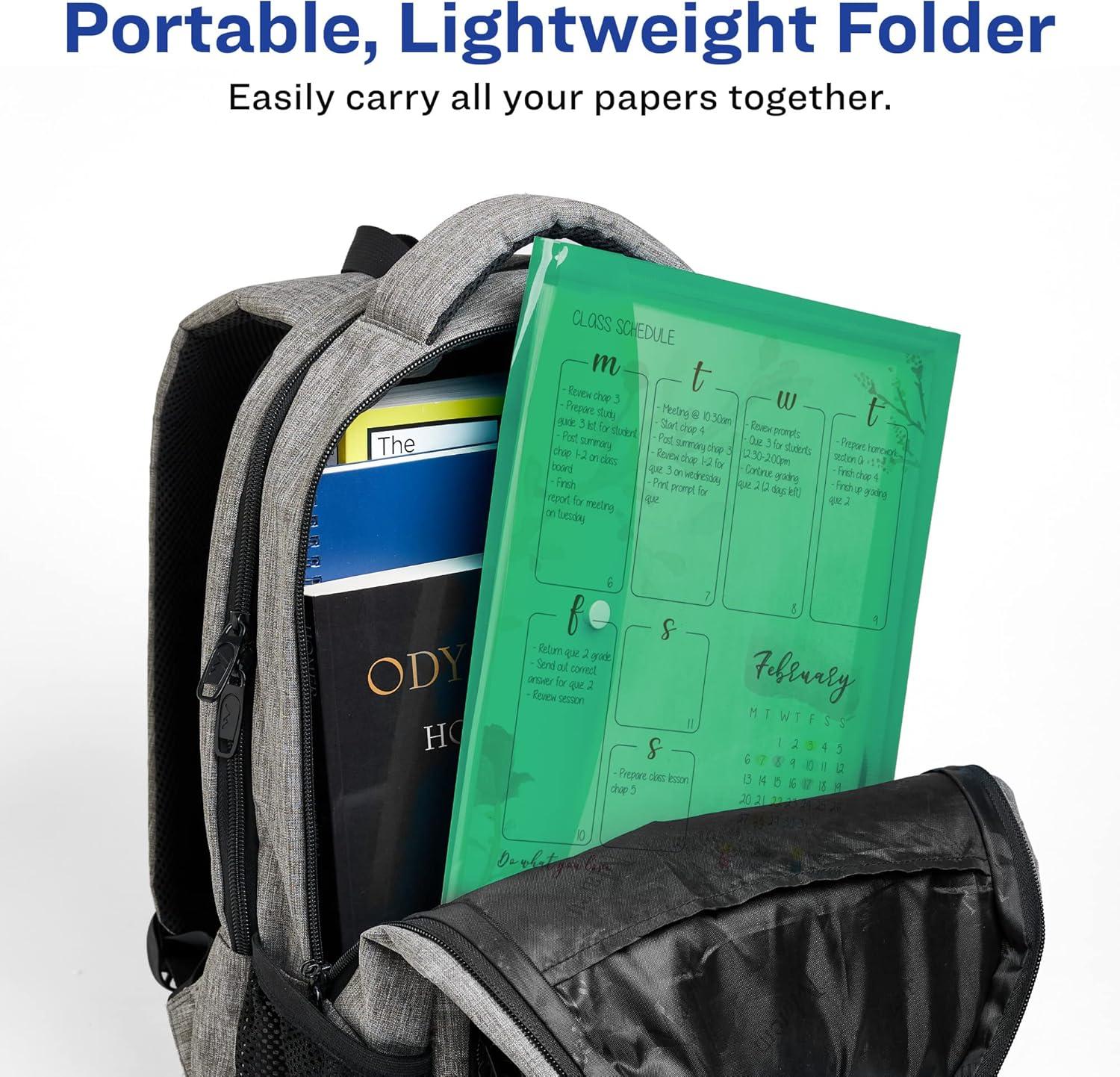 imageAvery Document Holder Envelope Holds 450 LetterA4Size Sheets 4Color 4Pack 73556Assorted