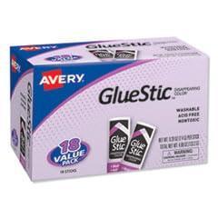 imageAvery Glue Stick Disappearing Purple Color Washable Nontoxic 026 oz Permanent Glue Stic 6pk 98096144 pack