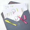 imageAVERY HiLiter DeskPenStyle Combo Pack Smear Safe Ink Chisel Tip 24 Assorted Color Highlighters 29862