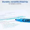 imageAVERY HiLiter DeskStyle Highlighters Smear Safe Ink Chisel Tip 12 Fluorescent Blue Highlighters 2401612 Count Pack of 12