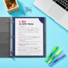 imageAvery Corner Lock Binder Pocket for 3 Ring Binders Aqua Blue with Clear Front for 85quot x 11quot Documents AcidFree and ArchivalSafe 1 Binder Folder 47837Navy Blue