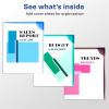 imageAvery Corner Lock Binder Pocket for 3 Ring Binders Aqua Blue with Clear Front for 85quot x 11quot Documents AcidFree and ArchivalSafe 1 Binder Folder 47837Assorted