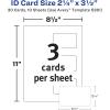 imageAvery Durable ID Cards Laser Printable on Both Sides Blank White 80 Total 2125quot x 3375quot 61610ID Cards