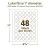 imageAvery EcoFriendly Matte White Recycled Round Labels 1quot Diameter PrinttoTheEdge Matte White Labels Permanent Adhesive LaserInkjet Printable 480 Total480 Labels
