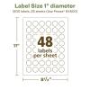 imageAvery EcoFriendly Matte White Recycled Round Labels 1quot Diameter PrinttoTheEdge Matte White Labels Permanent Adhesive LaserInkjet Printable 480 Total1 200 Labels