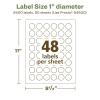 imageAvery EcoFriendly Matte White Recycled Round Labels 1quot Diameter PrinttoTheEdge Matte White Labels Permanent Adhesive LaserInkjet Printable 480 Total2 400 Labels