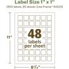 imageAvery EcoFriendly Matte White Recycled Square Labels 1quot x 1quot PrinttoTheEdge Matte White Labels Permanent Adhesive LaserInkjet Printable 1200 Total1 200 labels