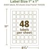 imageAvery EcoFriendly Matte White Recycled Square Labels 1quot x 1quot PrinttoTheEdge Matte White Labels Permanent Adhesive LaserInkjet Printable 1200 Total2 400 labels