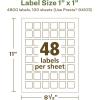 imageAvery EcoFriendly Matte White Recycled Square Labels 1quot x 1quot PrinttoTheEdge Matte White Labels Permanent Adhesive LaserInkjet Printable 1200 Total4 800 labels