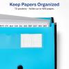 imageAvery Expanding File Folder Organizer 13Pocket Accordion File Organizer Black Holds 425 LetterA4Size Sheets 73553Aqua