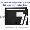 imageAvery Expanding File Folder Organizer 13Pocket Accordion File Organizer Black Holds 425 LetterA4Size Sheets 73553Black