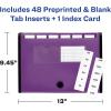 imageAvery Expanding File Folder Organizer 7Pocket Accordion File Organizer Black Holds 425 LetterA4Size Sheets 73550Plum