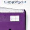 imageAvery Expanding File Folder Organizer 7Pocket Accordion File Organizer Black Holds 425 LetterA4Size Sheets 73550Plum