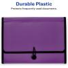 imageAvery Expanding File Folder Organizer 7Pocket Accordion File Organizer Black Holds 425 LetterA4Size Sheets 73550Plum