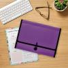 imageAvery Expanding File Folder Organizer 7Pocket Accordion File Organizer Black Holds 425 LetterA4Size Sheets 73550Plum