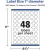 imageAvery Glossy Clear Round Labels Sure Feed Technology 1quot Diameter 240 Glossy Clear Labels PrinttoTheEdge LaserInkjet Printable480 labels