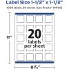 imageAvery Glossy Clear Square Labels Sure Feed Technology 15quot x 15quot 200 Glossy Clear Labels PrinttoTheEdge LaserInkjet Printable1 000 labels