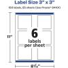 imageAvery Glossy Clear Square Labels with Sure Feed 3quot x 3quot 30 Glossy Clear Labels PrinttoTheEdge LaserInkjet Printable150 labels