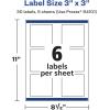 imageAvery Glossy Clear Square Labels with Sure Feed 3quot x 3quot 30 Glossy Clear Labels PrinttoTheEdge LaserInkjet Printable30 labels