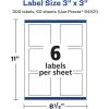 imageAvery Glossy Clear Square Labels with Sure Feed 3quot x 3quot 30 Glossy Clear Labels PrinttoTheEdge LaserInkjet Printable300 labels