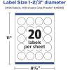 imageAvery Glossy White Round Labels Sure Feed Technology 123quot Diameter 2000 Glossy White Labels PrinttoTheEdge Permanent Adhesive LaserInkjet Printable2 000 labels