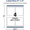 imageAvery Glossy White Square Labels Sure Feed Technology 4quot x 4quot 40 Glossy White Labels Permanent Adhesive LaserInkjet Printable100 labels