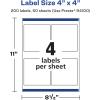 imageAvery Glossy White Square Labels Sure Feed Technology 4quot x 4quot 40 Glossy White Labels Permanent Adhesive LaserInkjet Printable200 labels