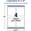 imageAvery Glossy White Square Labels Sure Feed Technology 4quot x 4quot 40 Glossy White Labels Permanent Adhesive LaserInkjet Printable40 labels