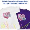 imageAvery Glow in the Dark Fabric Transfer Paper 85quot x 11quot Printable Heat Transfers for Inkjet Printers 2 Sheets 03242