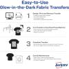 imageAvery Glow in the Dark Fabric Transfer Paper 85quot x 11quot Printable Heat Transfers for Inkjet Printers 2 Sheets 03242